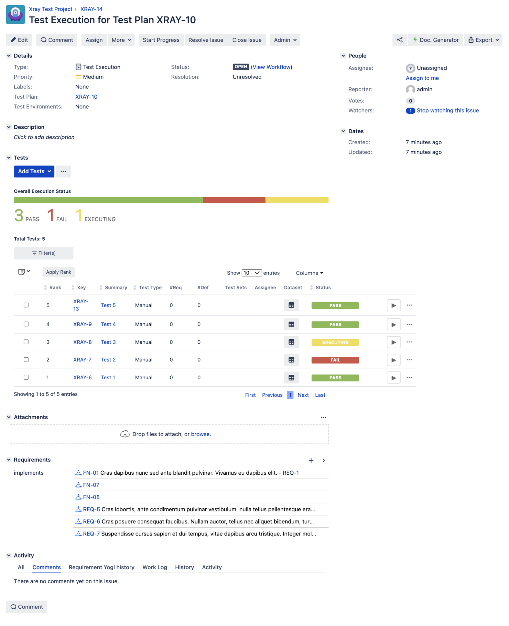 A guide to test requirements with Xray, Zephyr and other plugins
