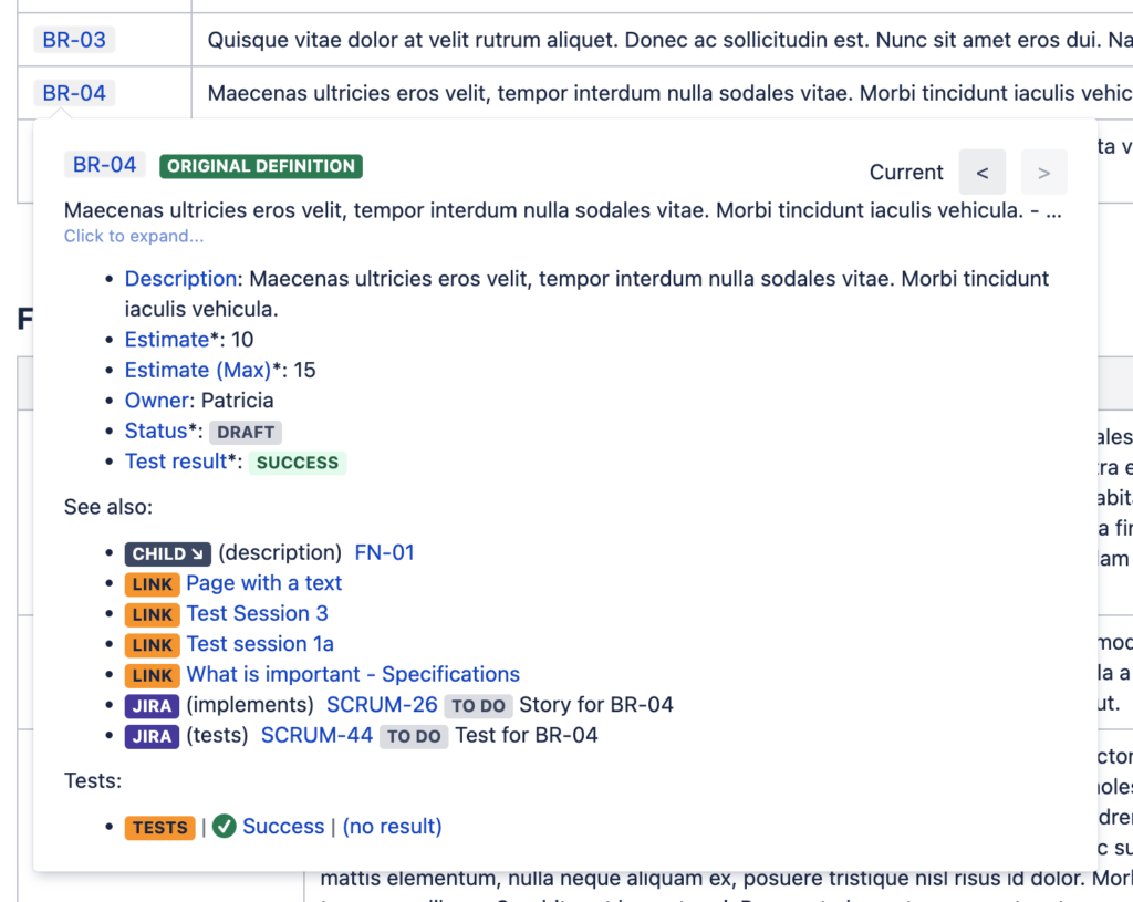 A guide on how to manage requirements in Confluence and Jira
